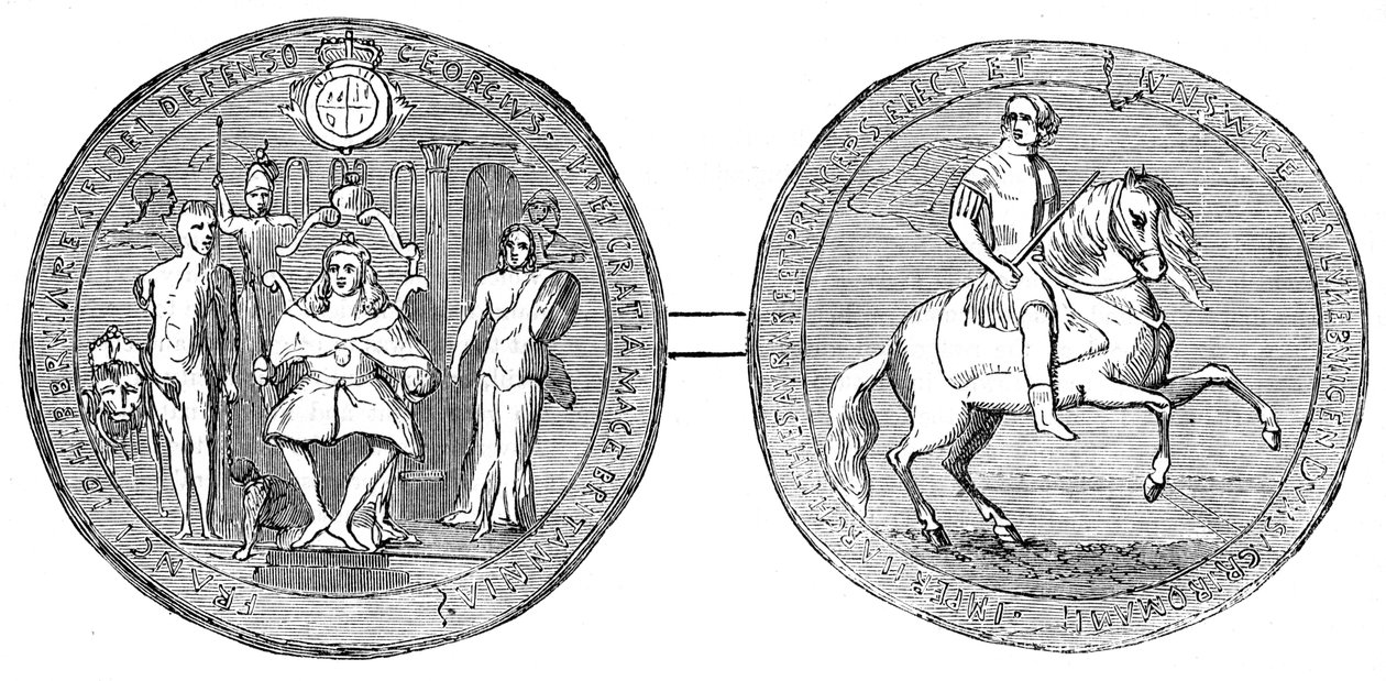 Wielka Pieczęć Jerzego II, połowa XVIII w., XIX w. autorstwa Unbekannt