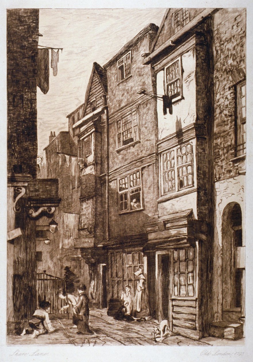 Great Shire Lane, City of London, 1793 autorstwa Unbekannt