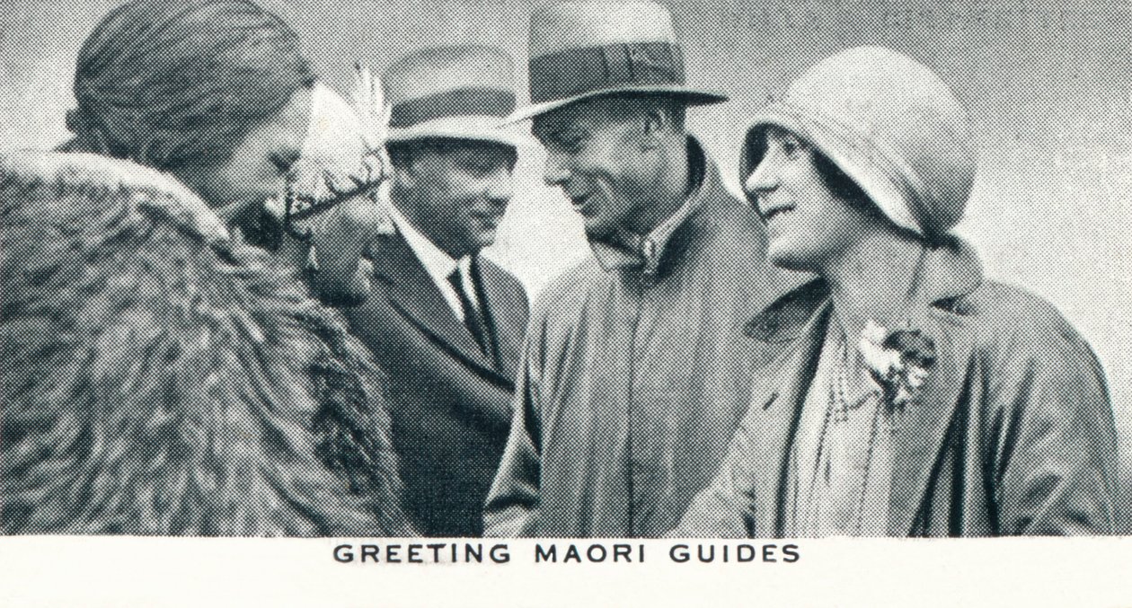 Powitanie Maoryskich Przewodników, 1927 1937 autorstwa Unbekannt