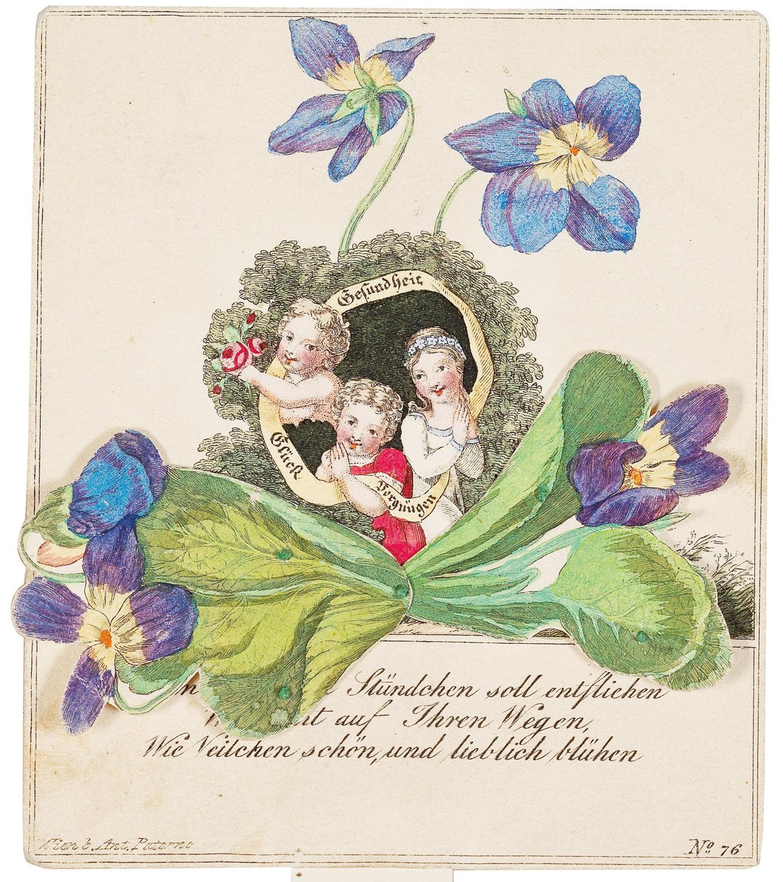 Kartka okolicznościowa, ok. 1820 r. autorstwa Unbekannt