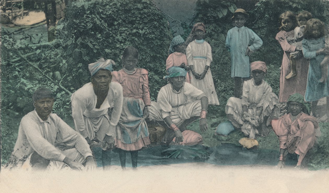 Pozdrowienia z Jamajki. Mycie kulisów, 1905. autorstwa Unbekannt