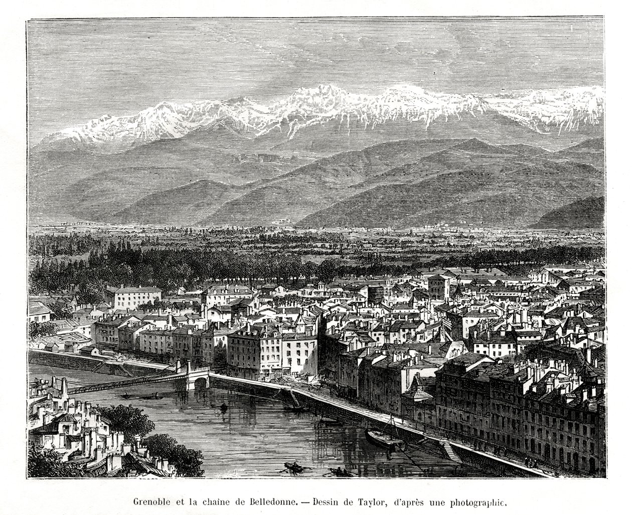 Grenoble z linii Belledonne, Francja, 1886 r. autorstwa Unbekannt