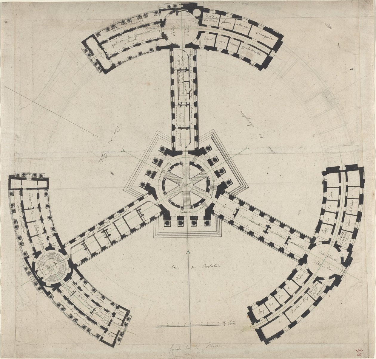 Plan gruntu pod Akademię Sztuk Pięknych, 17501790. autorstwa Unbekannt