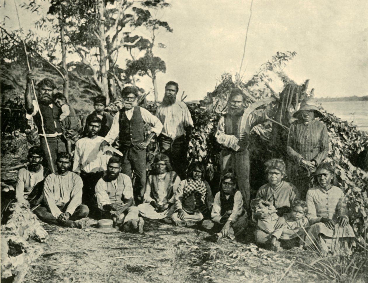 Grupa Aborygenów, Jezioro Tyers, Wiktoria, Australia, 1901. autorstwa Unbekannt