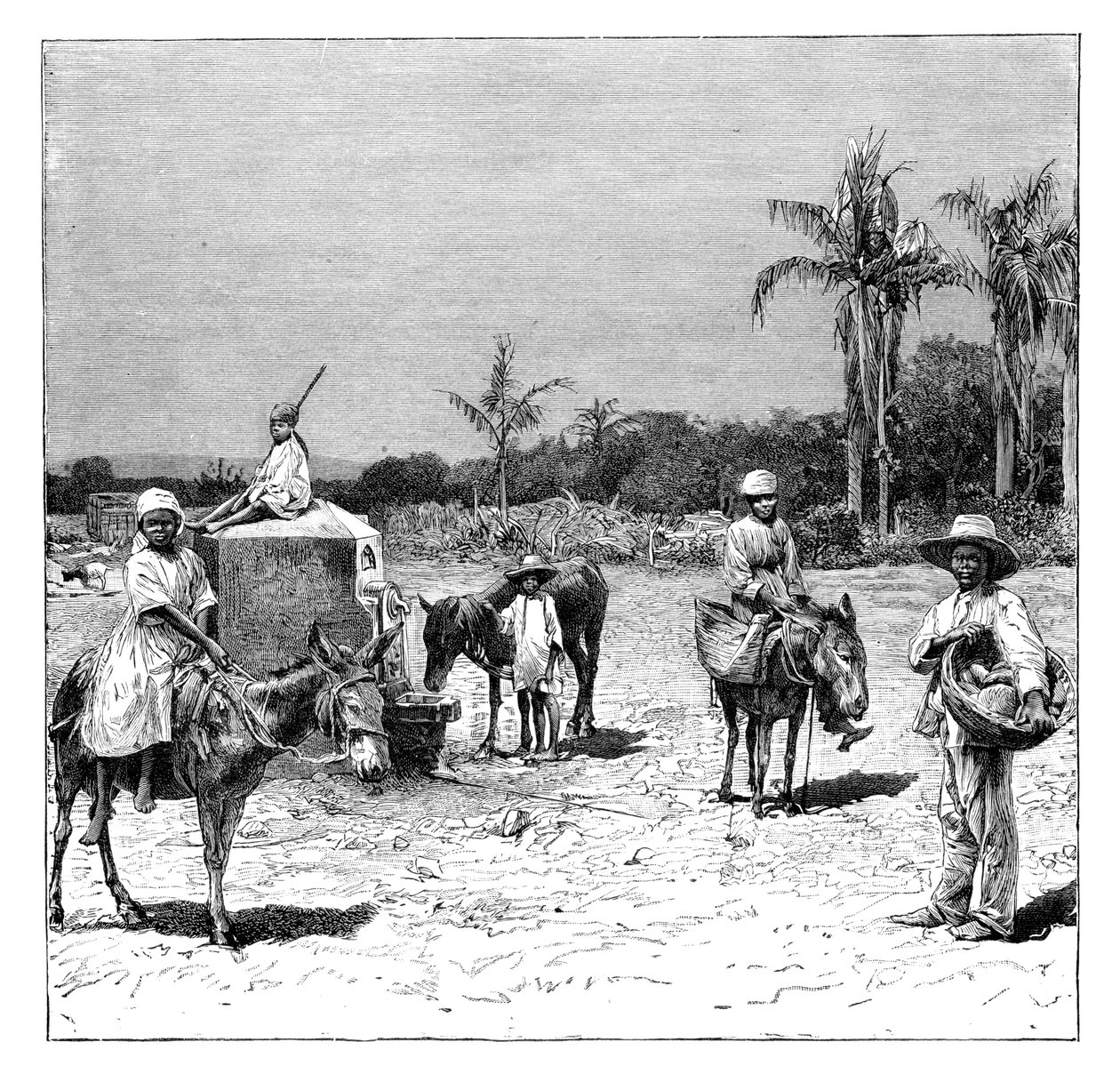 Grupa Haitańczyków, ok. 1890 autorstwa Unbekannt