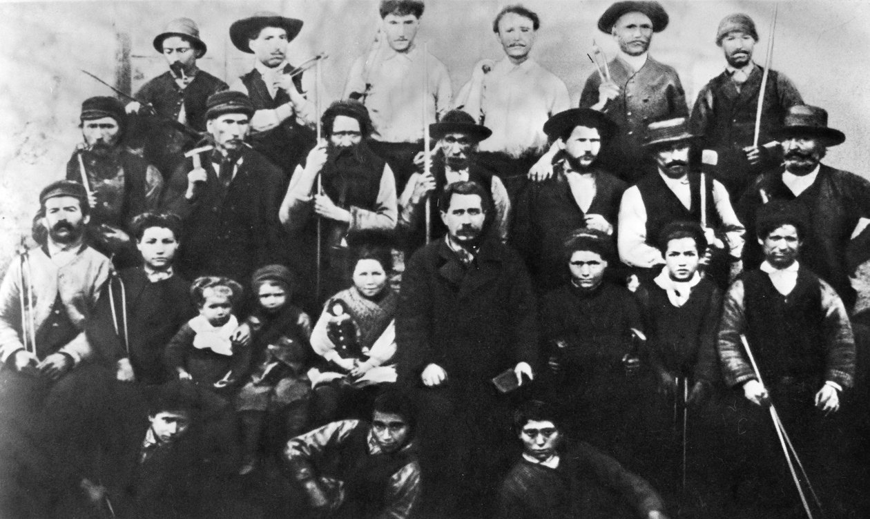 Grupa paryskich robotników uczestniczących w Komunie, fot. Komuna Paryska 1871 autorstwa Unbekannt