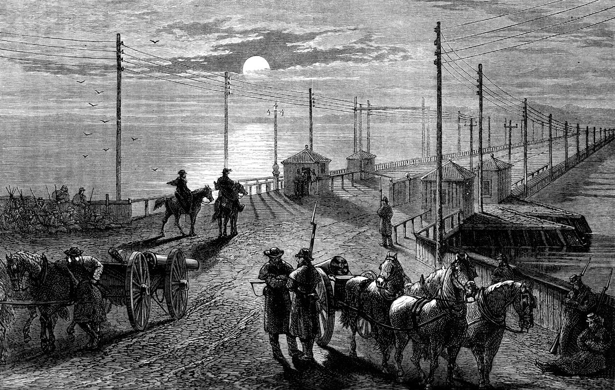 Pilnowanie mostu na Potomac, wojna secesyjna, c1861 c1880 autorstwa Unbekannt