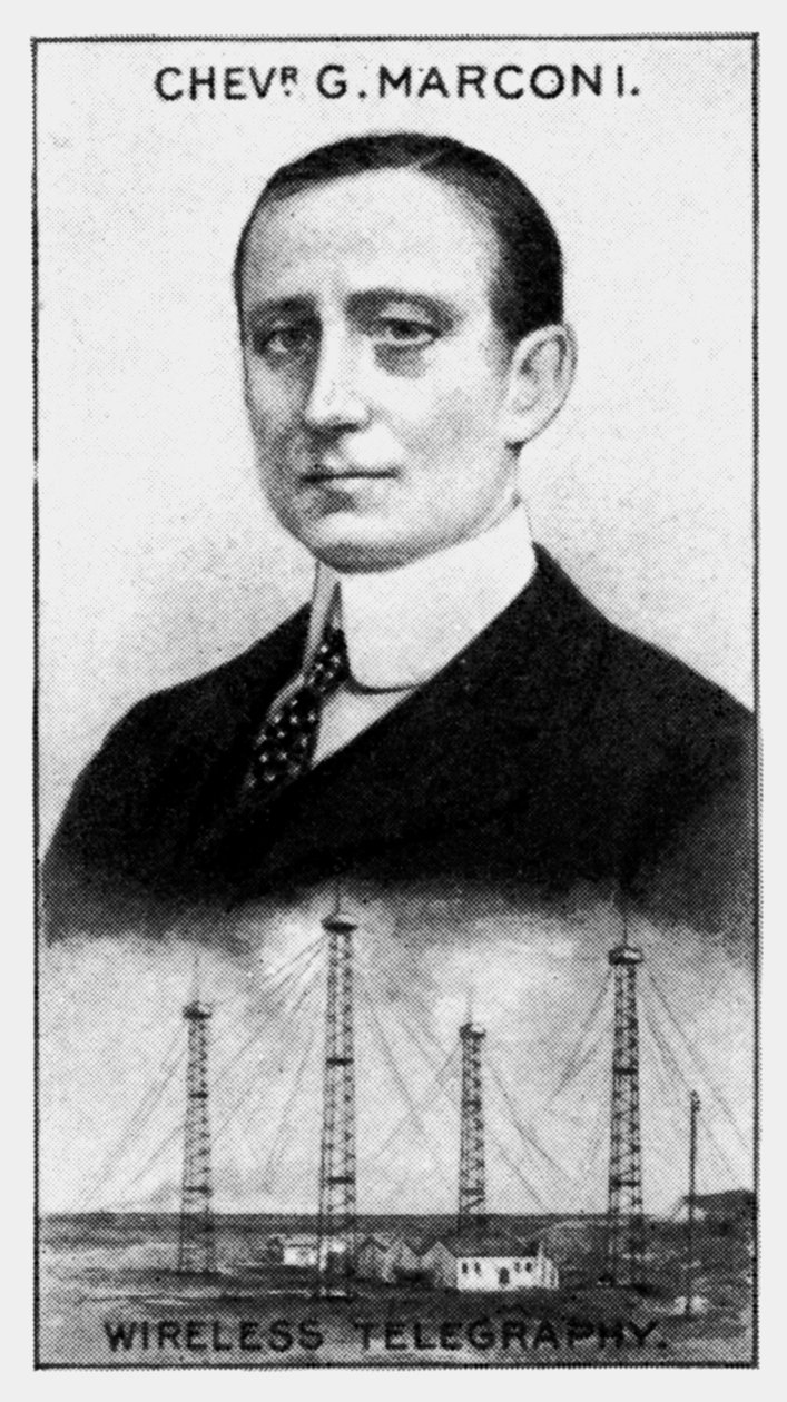 Guglielmo Marchese Marconi, włoski inżynier elektryk, ok. 1924 r. autorstwa Unbekannt