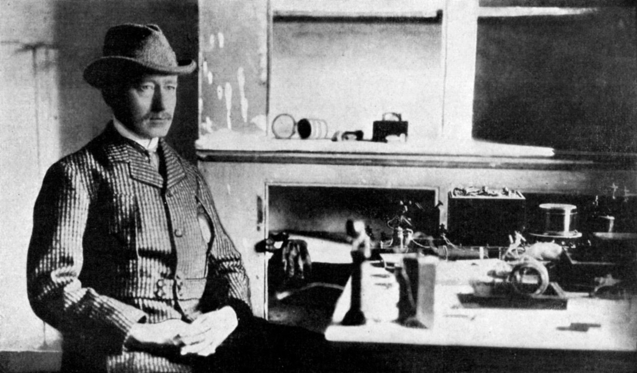 Guglielmo Marconi, włoski pionier telegrafii bezprzewodowej, Signal Hall, Nowa Fundlandia, 1901 1951 autorstwa Unbekannt