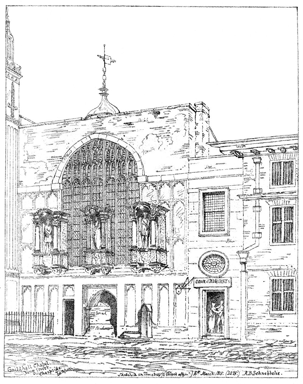 Guildhall Chapel, King Street, Cheapside, Londyn, 1886 autorstwa Unbekannt