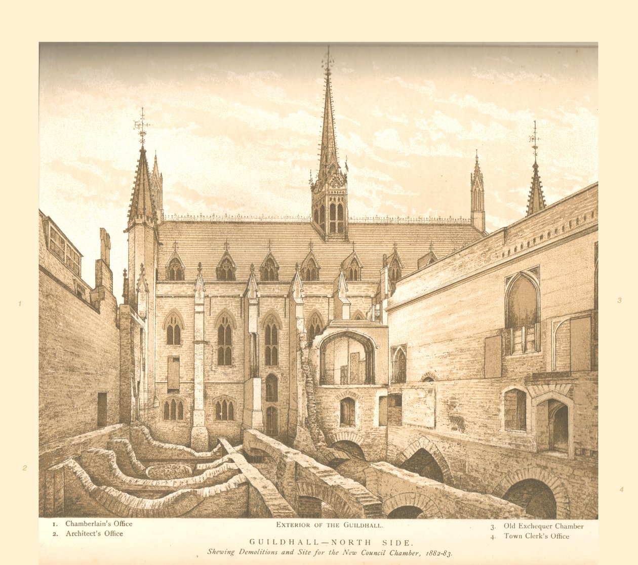 Guildhall North Side, 1882-83, 1886 autorstwa Unbekannt