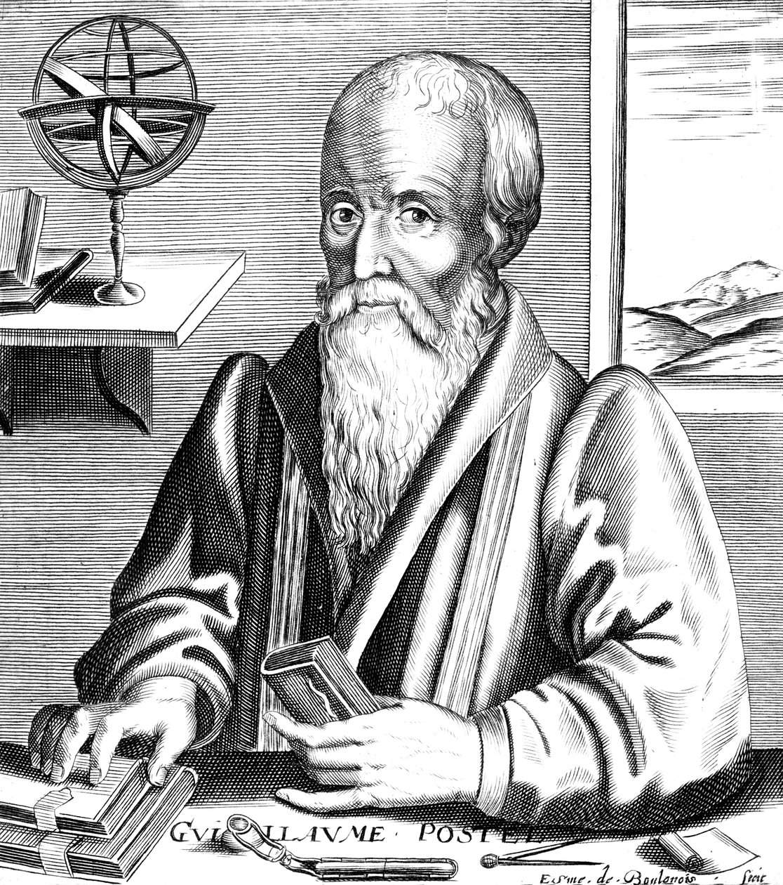 Guillaume Postel, XVI-wieczny francuski językoznawca, astronom i dyplomata autorstwa Unbekannt