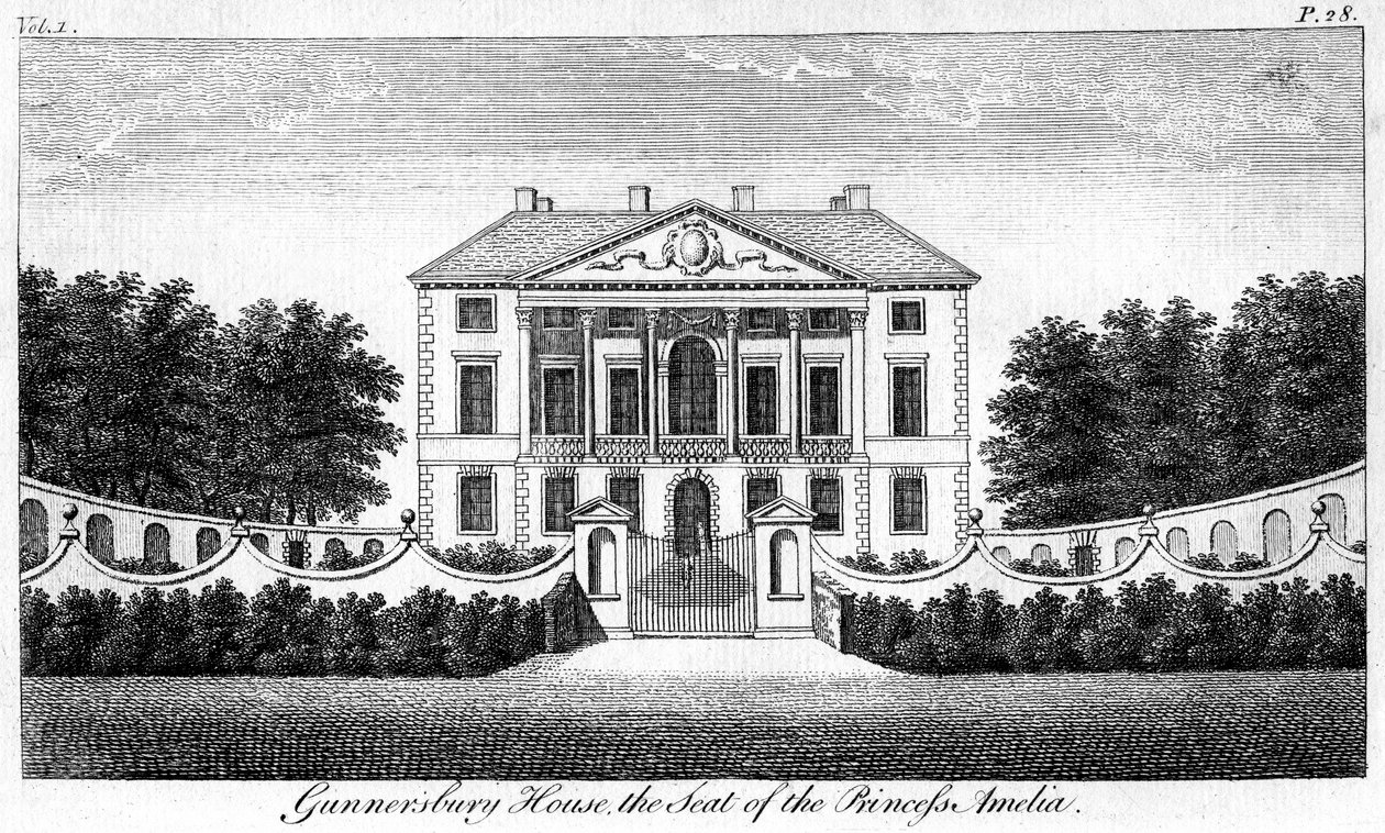 Gunnersbury House, siedziba księżniczki Amelii autorstwa Unbekannt