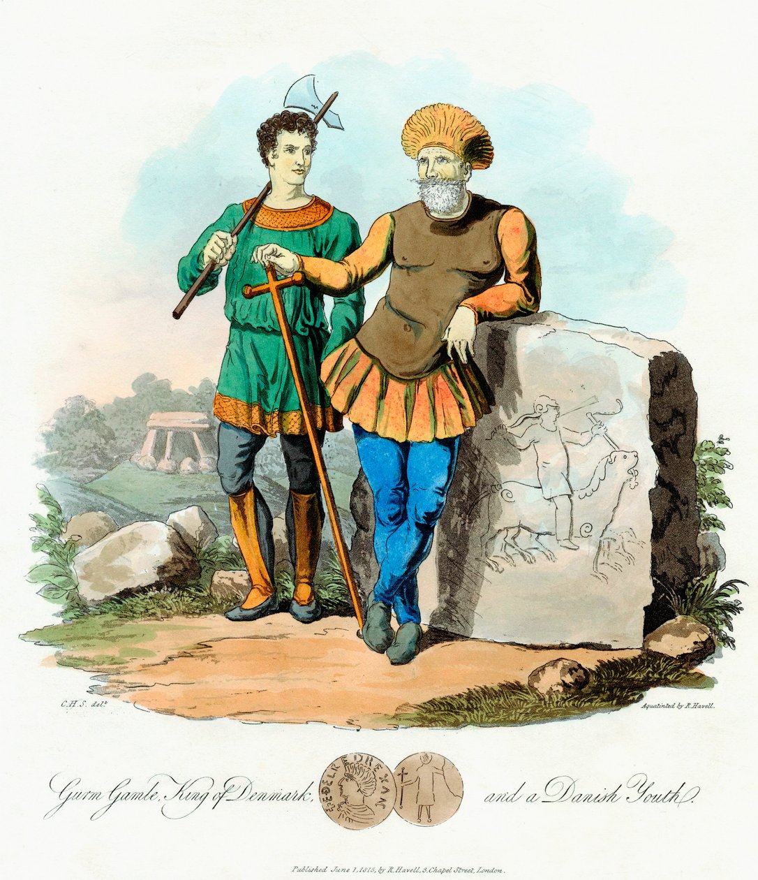 Gurm Gamle Gormo, król Danii od 840, 1815 autorstwa Unbekannt