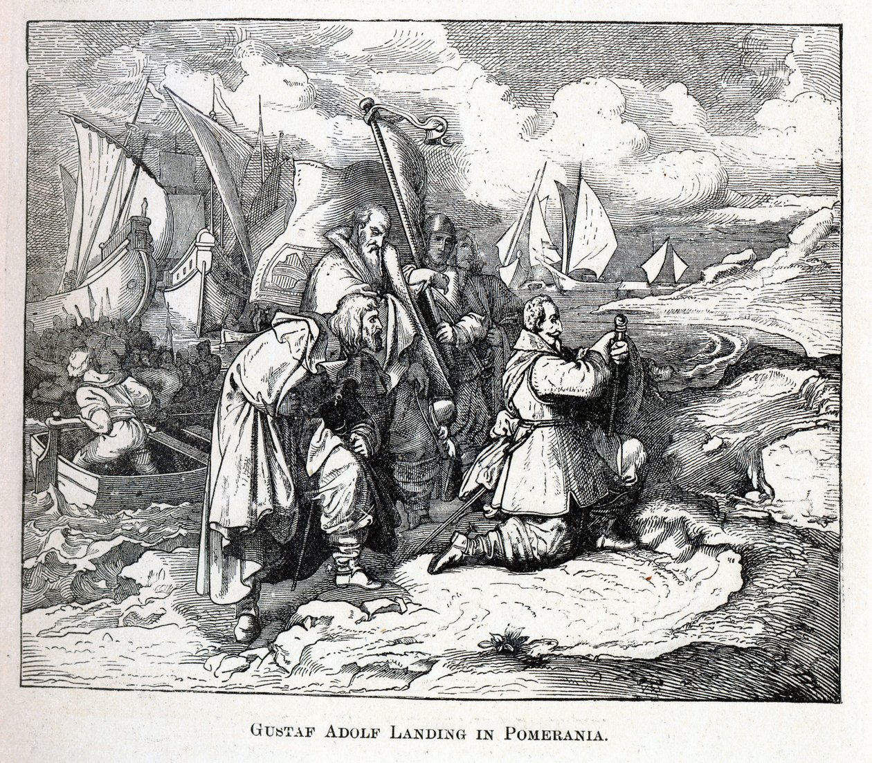 Gustaw Adolf Lądowanie na Pomorzu, 1882 r. autorstwa Unbekannt
