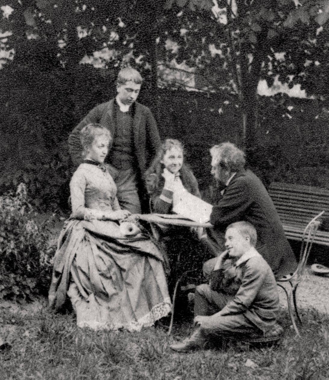 Gustave Eiffel, francuski inżynier, z rodziną, 1882 r. autorstwa Unbekannt