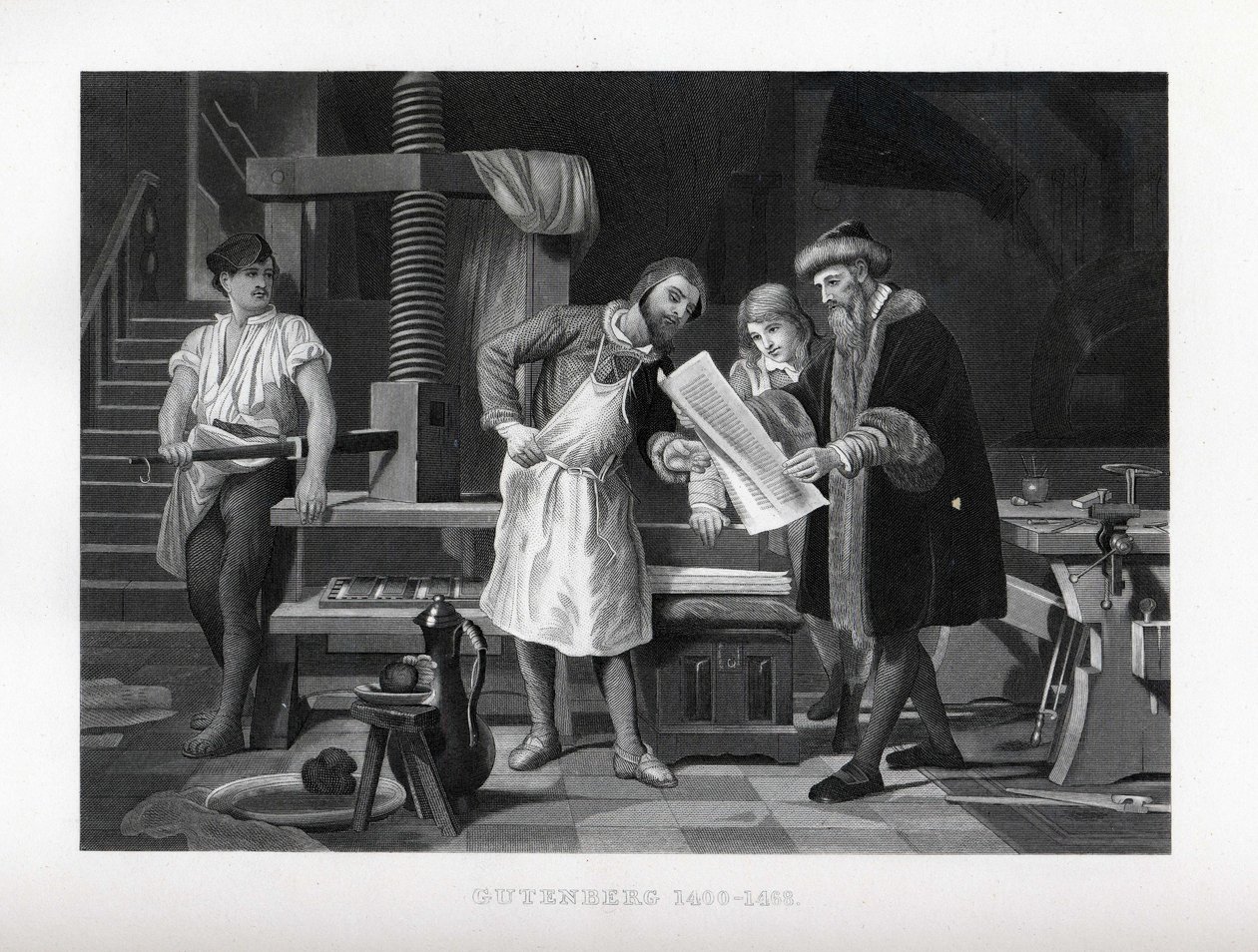 Gutenberg 1400-1468, 1882 autorstwa Unbekannt