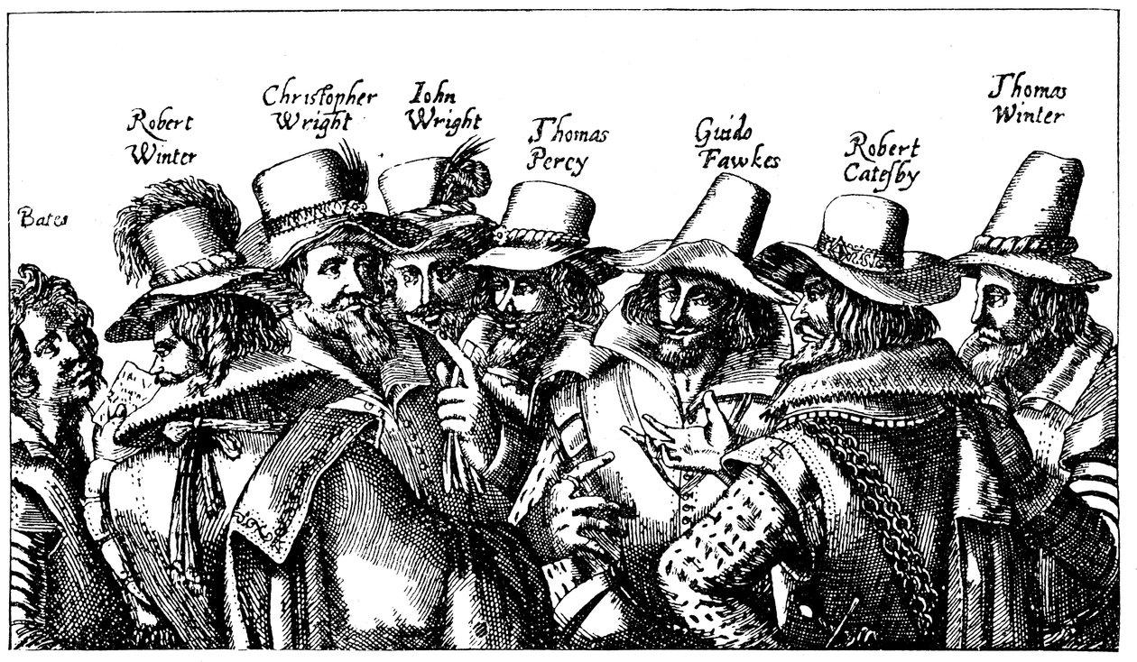 Guy Fawkes i ploterzy prochu, 1605 autorstwa Unbekannt