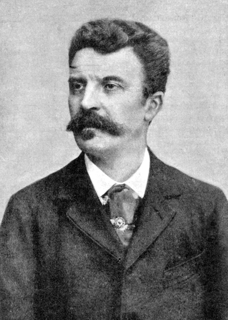 Guy de Maupassant 1850-1893, francuski pisarz, początek XX wieku autorstwa Unbekannt