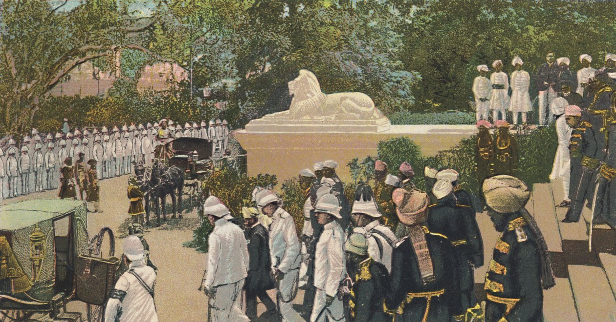 H.H. Nizam opuszcza rezydencję, Hyderabad, ok. 1900. autorstwa Unbekannt