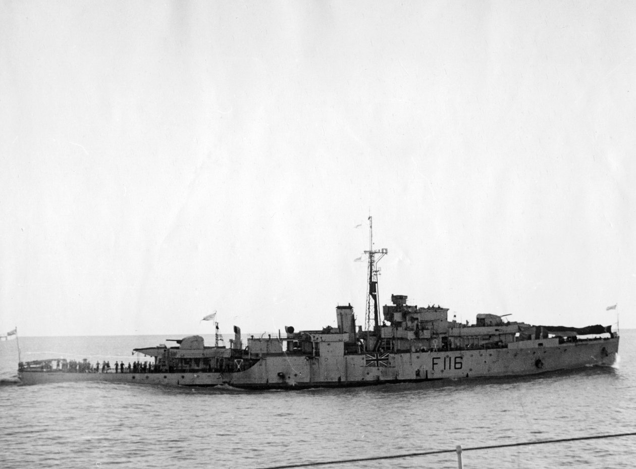 HMS Amethyst, po akcji na Jangcy, 20 kwietnia 1949 autorstwa Unbekannt