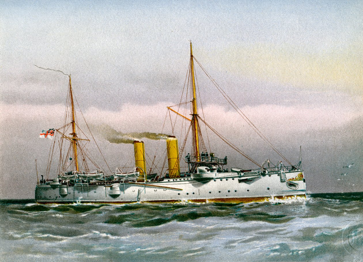 HMS Magicienne, krążownik Royal Navy 2. klasy, c1890-c1893 autorstwa Unbekannt