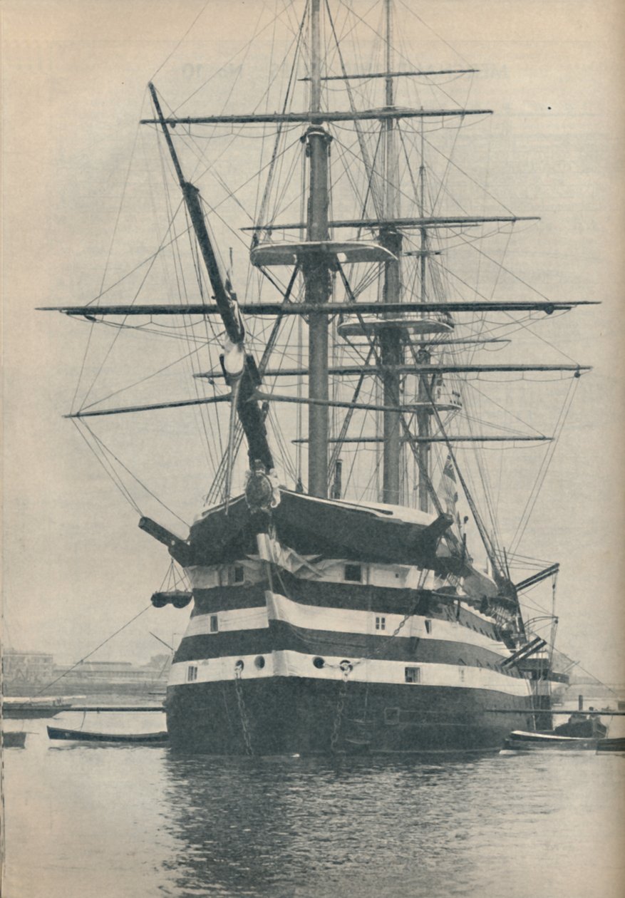 HMS Victory zanim został przeniesiony do suchego doku w 1922, 1936 autorstwa Unbekannt