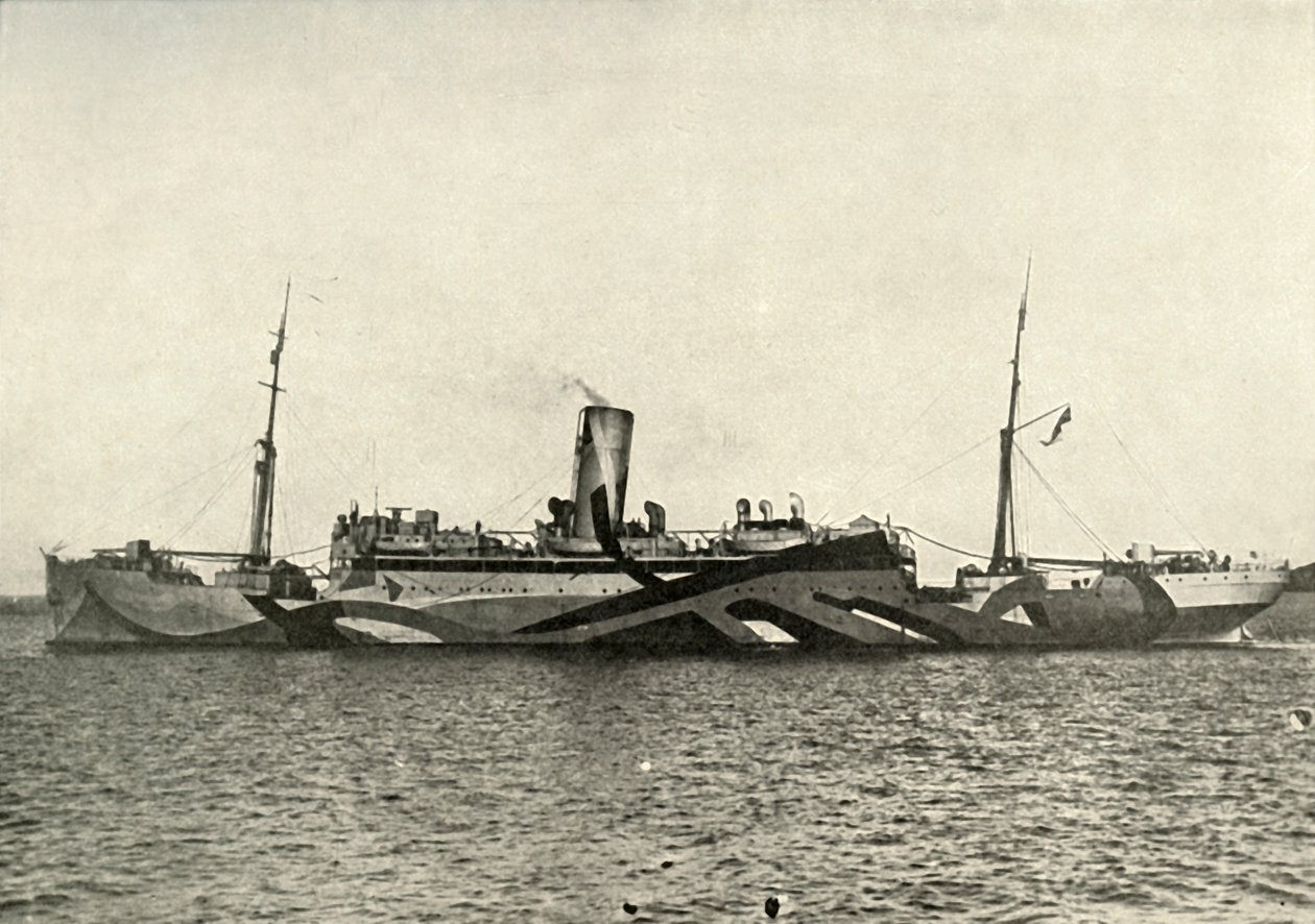 H.M. Pomocniczy krążownik Coronado w kamuflażu, 1919. autorstwa Unbekannt
