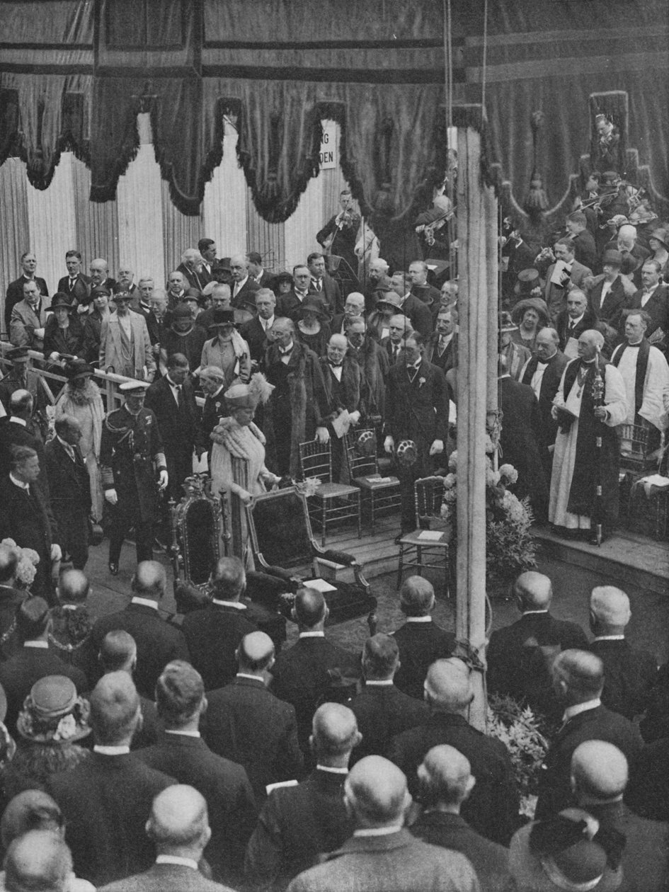 H.M. Król kładzie kamień węgielny pod nowy budynek Lloyds 23 maja 1925, 1928 autorstwa Unbekannt