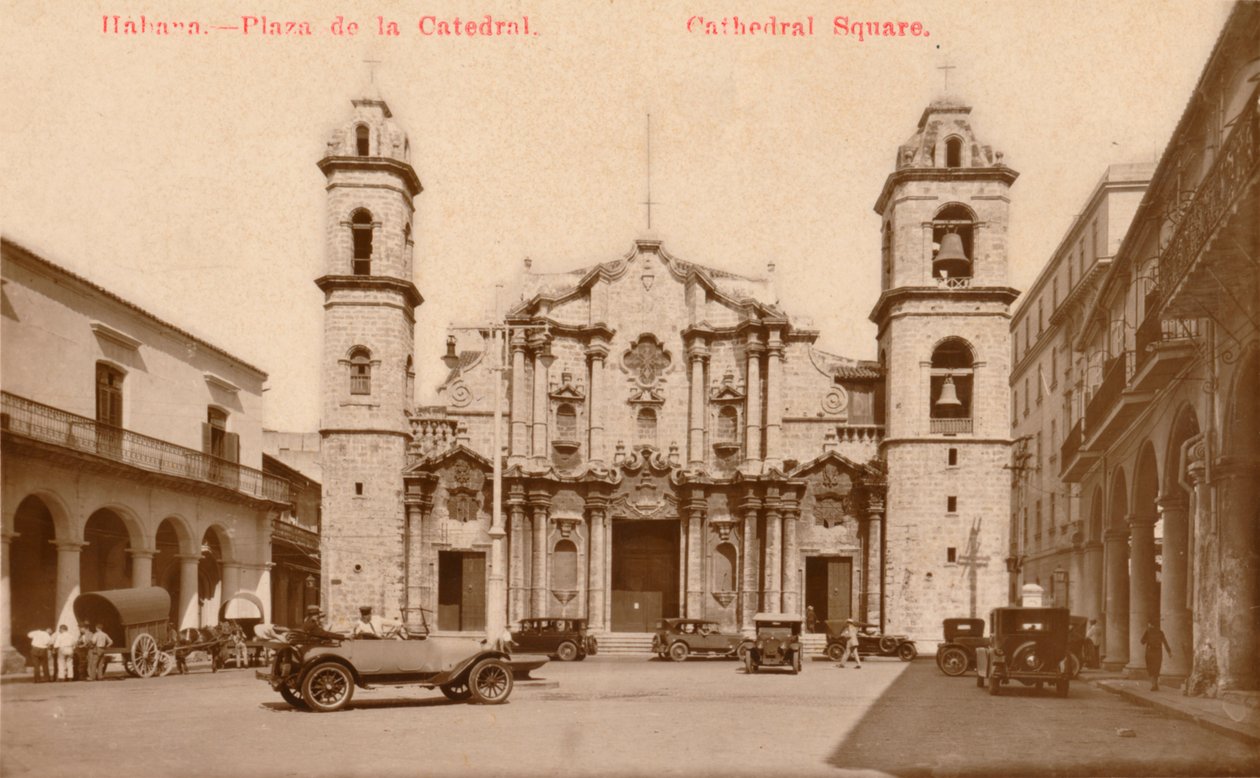 Hawana. - Plac Katedralny. Plac Katedralny, Kuba, ok. 1900 autorstwa Unbekannt