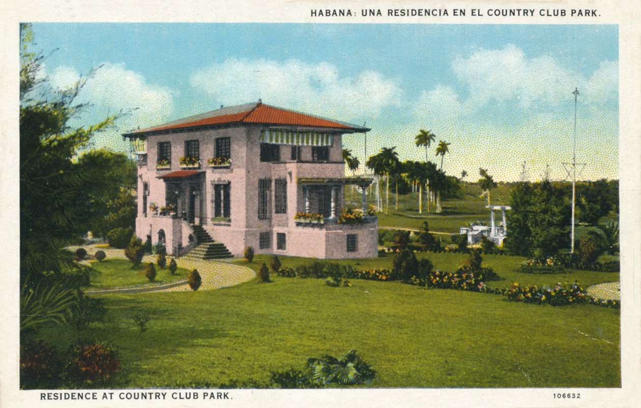 Hawana: rezydencja w parku Country Club. Rezydencja w Country Club Park, c1910 autorstwa Unbekannt
