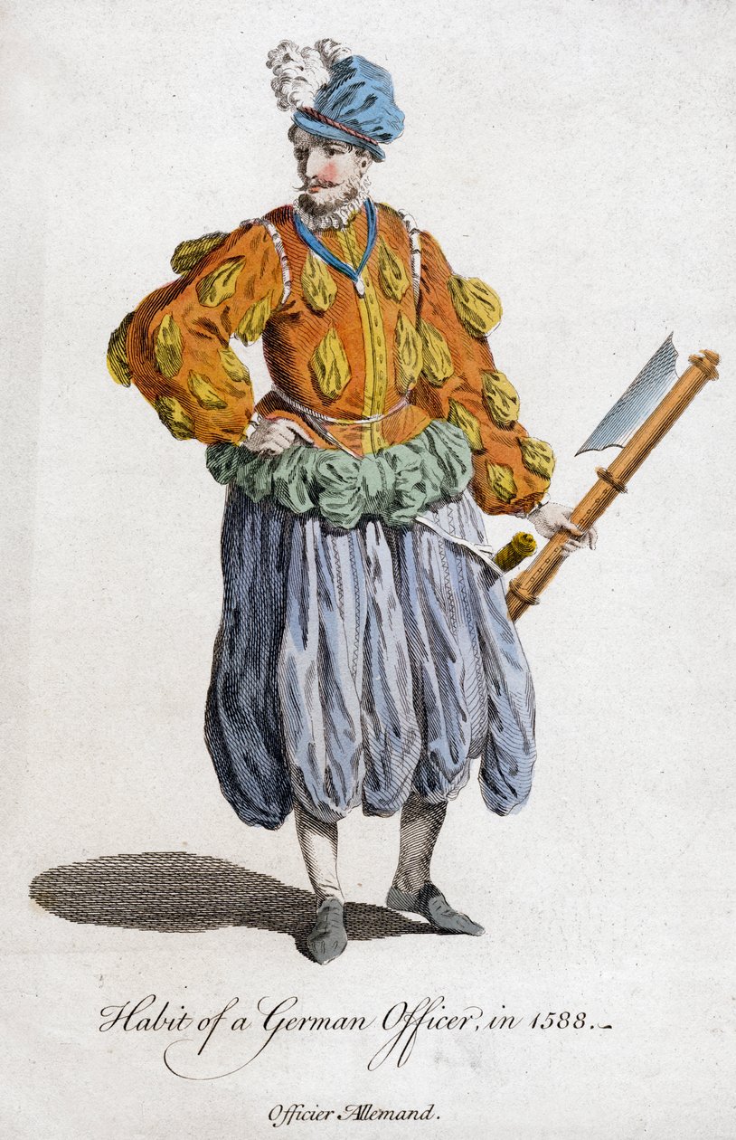 Zwyczaj oficera niemieckiego w 1588 r. XVIII w. autorstwa Unbekannt