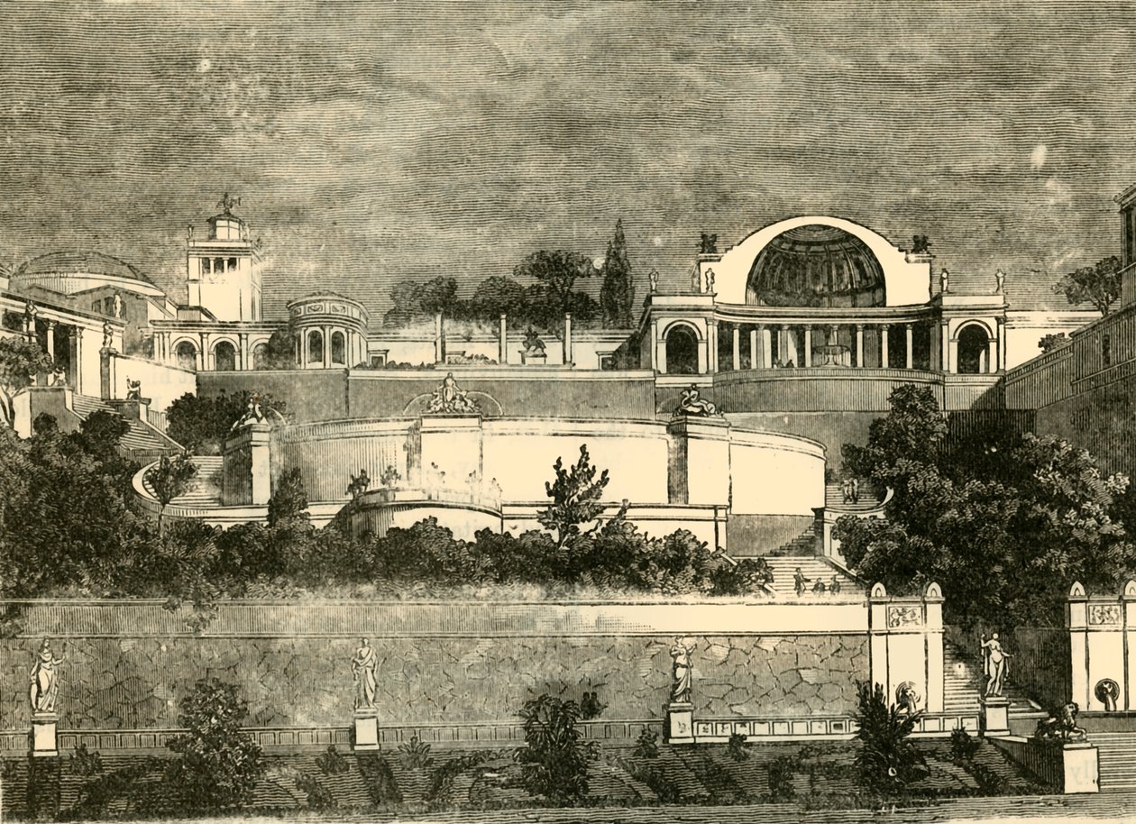 Willa Hadriana w Tibur, 1890. autorstwa Unbekannt