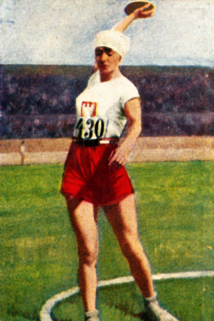 Halina Konopacka z Polski, mistrzyni świata w rzucaniu dyskiem, 1928. autorstwa Unbekannt