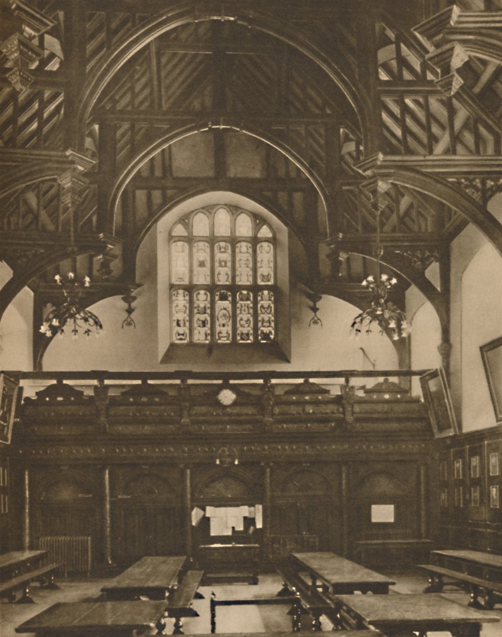 Hall of Grays Inn, gdzie grano komedię błędów w życiu Szekspira, ok. 1935. autorstwa Unbekannt