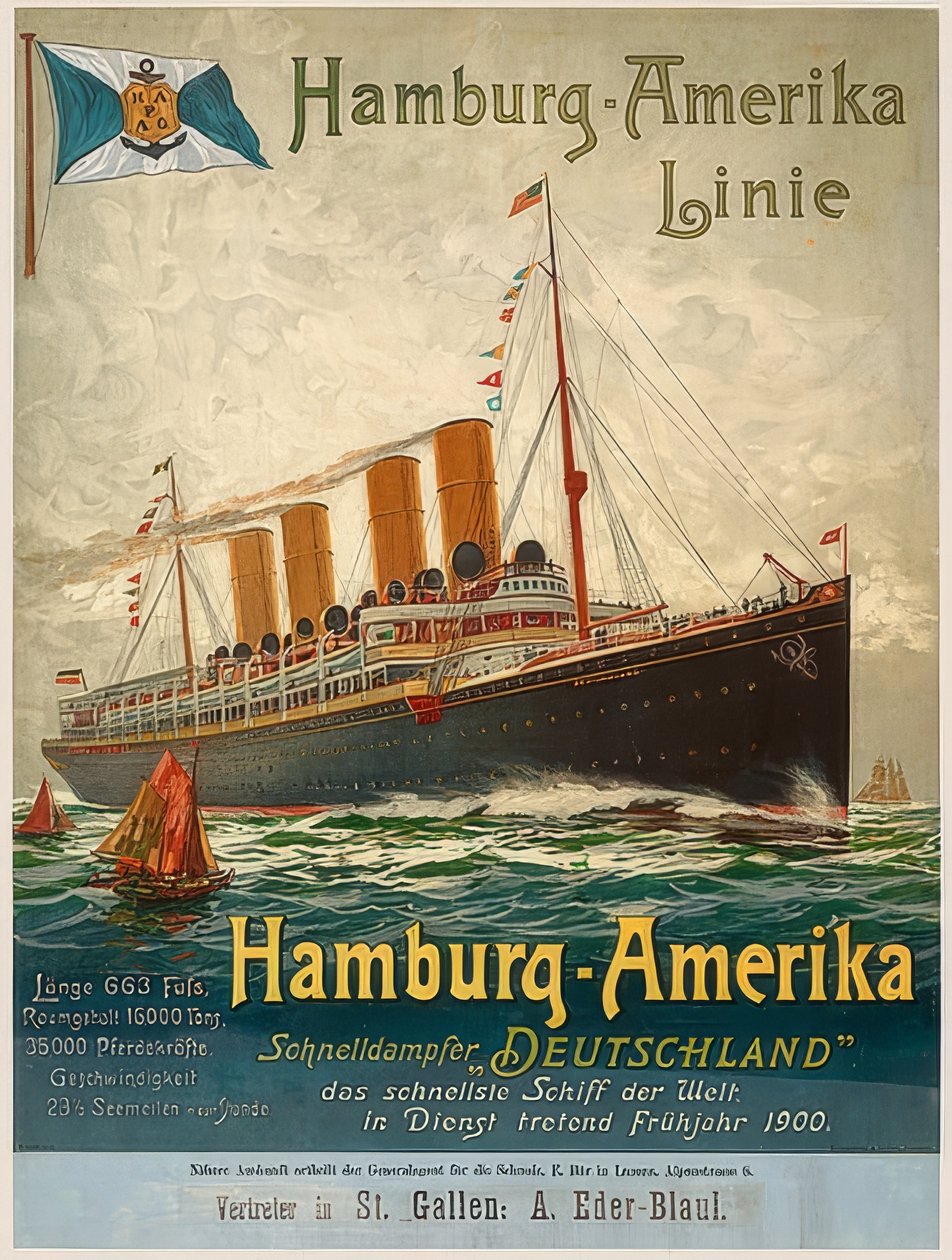 Hamburg-America Line. Niemcy, Hamburg, 1899 r. autorstwa Unbekannt