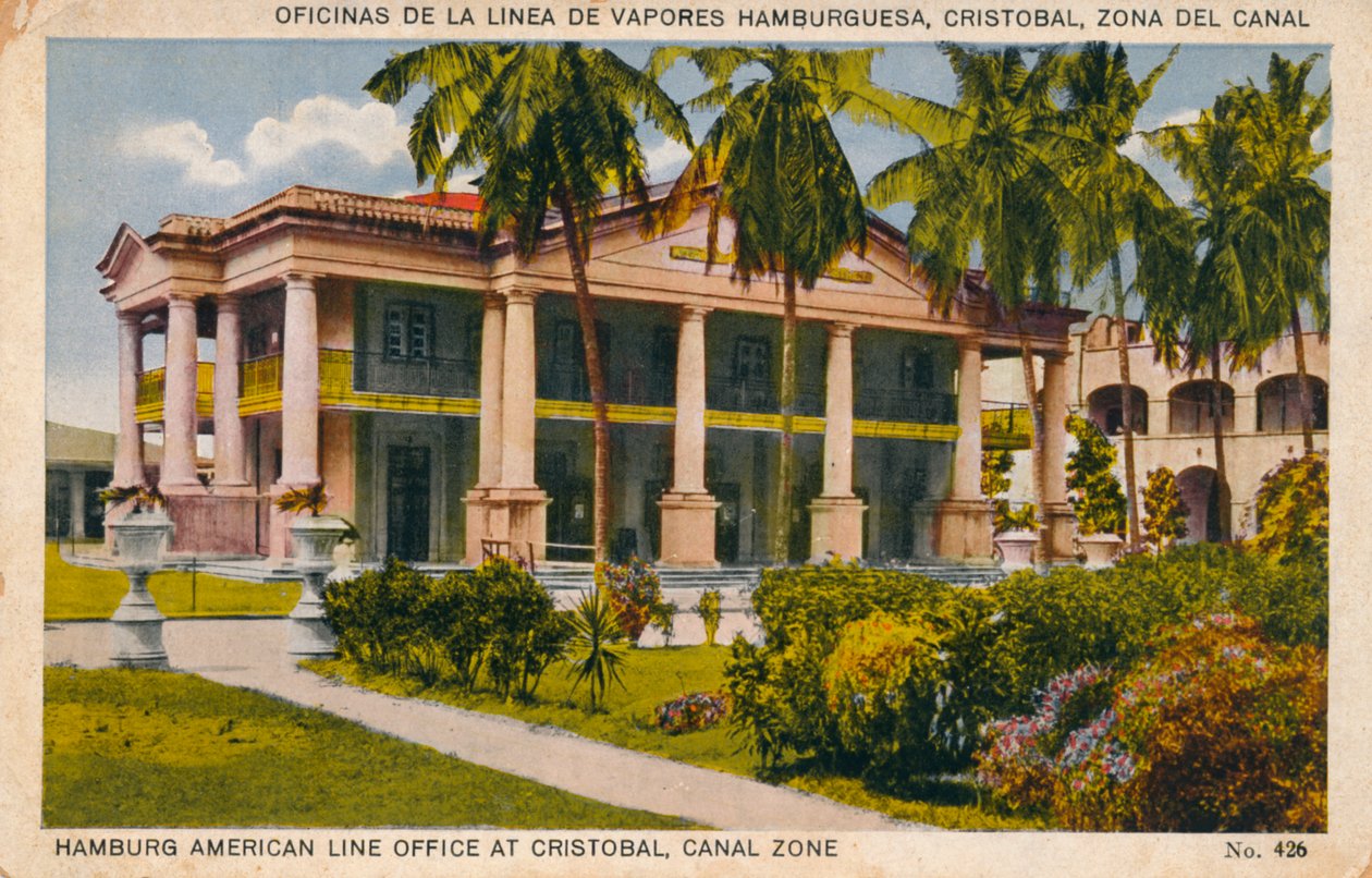 Biuro Hamburg American Line w Cristobal, Canal Zone, ok. 1920 r. autorstwa Unbekannt