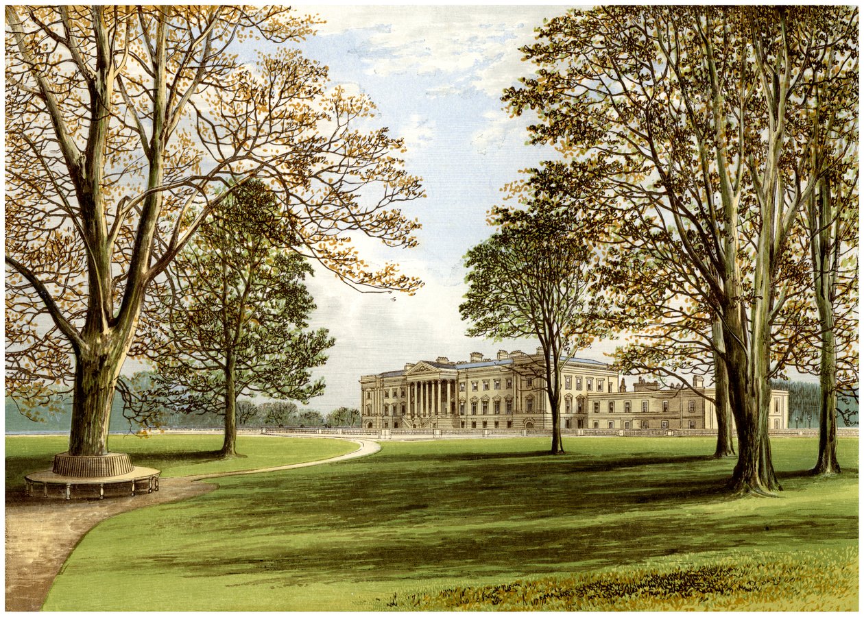 Hamilton Palace, South Lanarkshire, Szkocja, dom księcia Hamiltona, ok. 1880 r. autorstwa Unbekannt