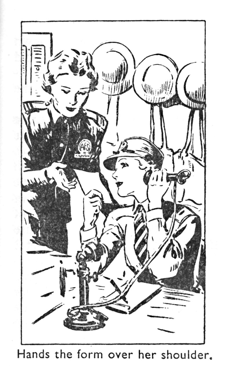 Podaje formularz przez ramię, 1940 autorstwa Unbekannt