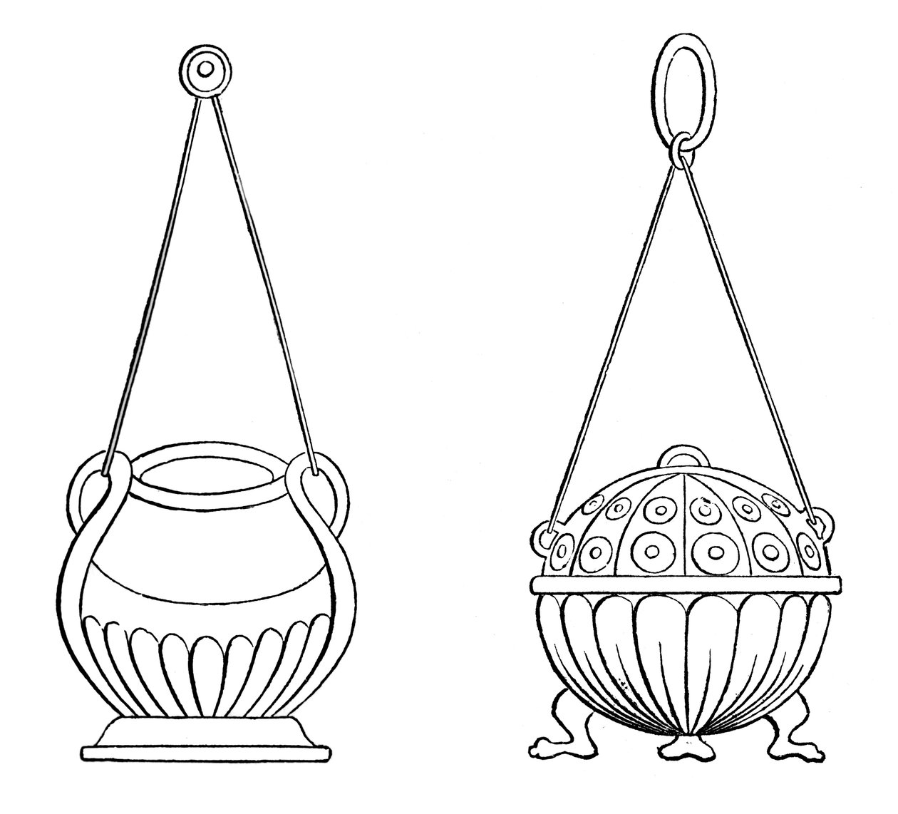 Lampy wiszące, IX wiek, 1870 autorstwa Unbekannt