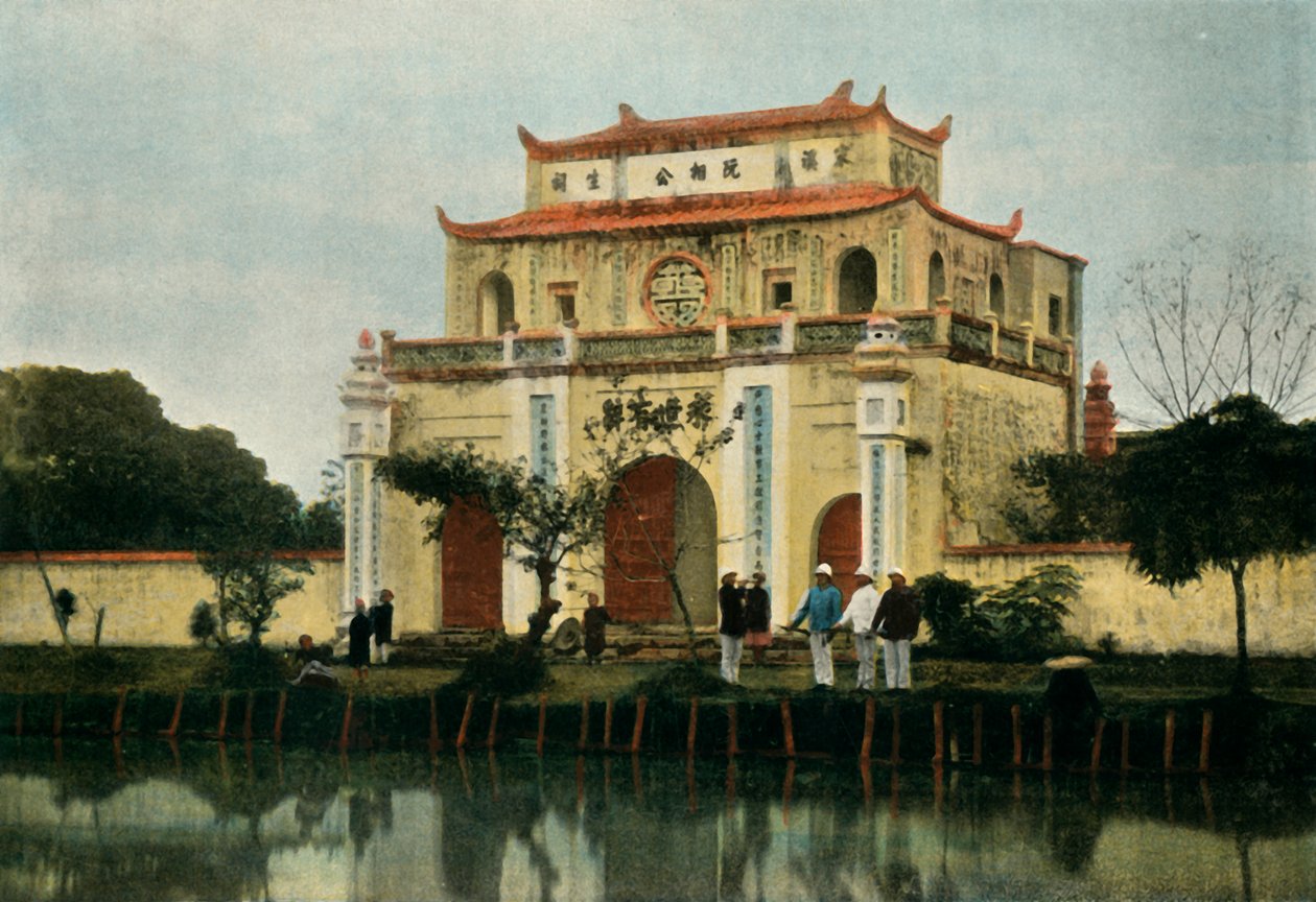 Hanoi. Pagode Du Kinh Luoc, Hanoi. Pagoda Kinh Luoc, 1900. autorstwa Unbekannt