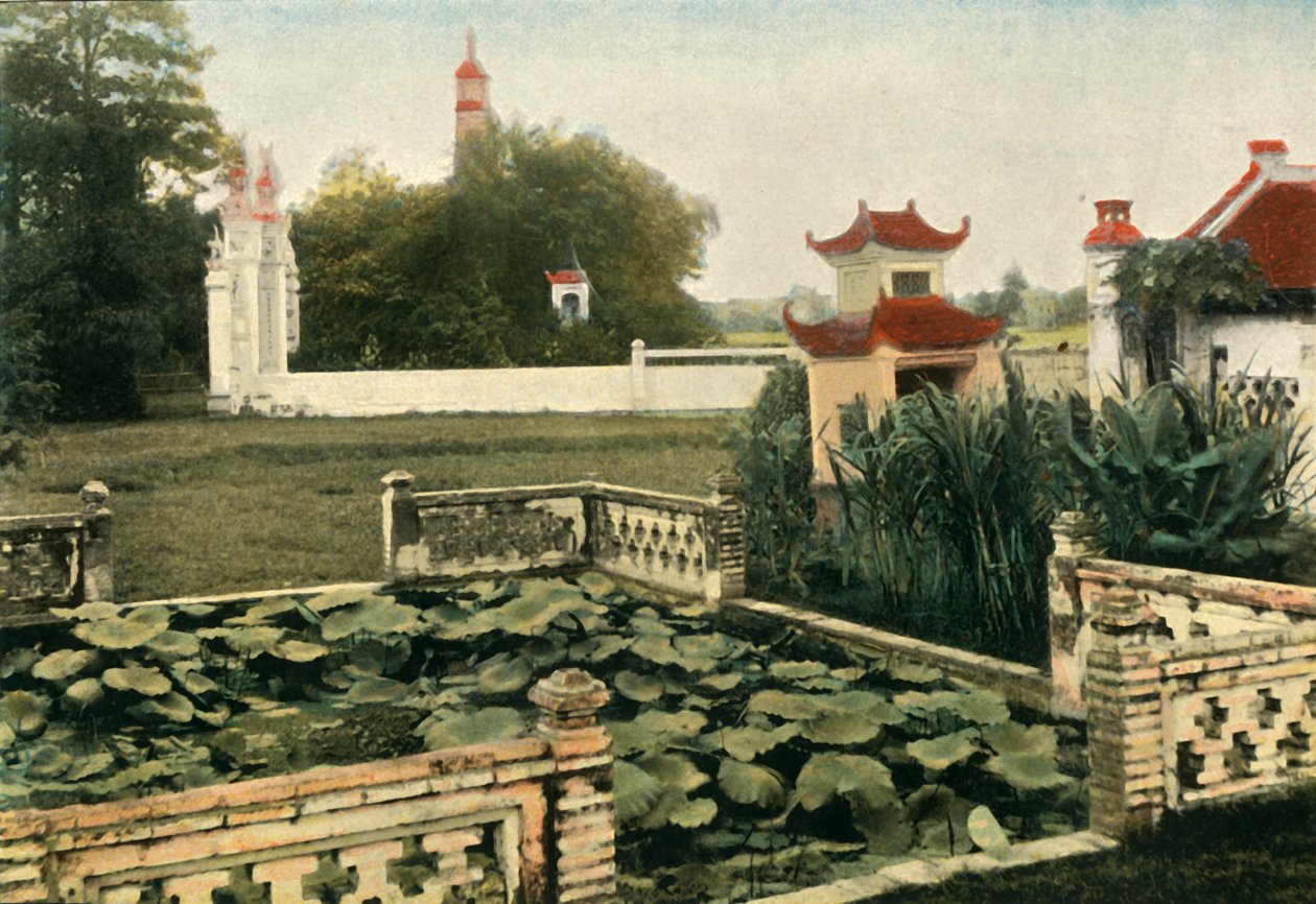 Ha Noi. Pędzel Pagoda, Hanoi. Cel Pagoda Thap, 1900. autorstwa Unbekannt