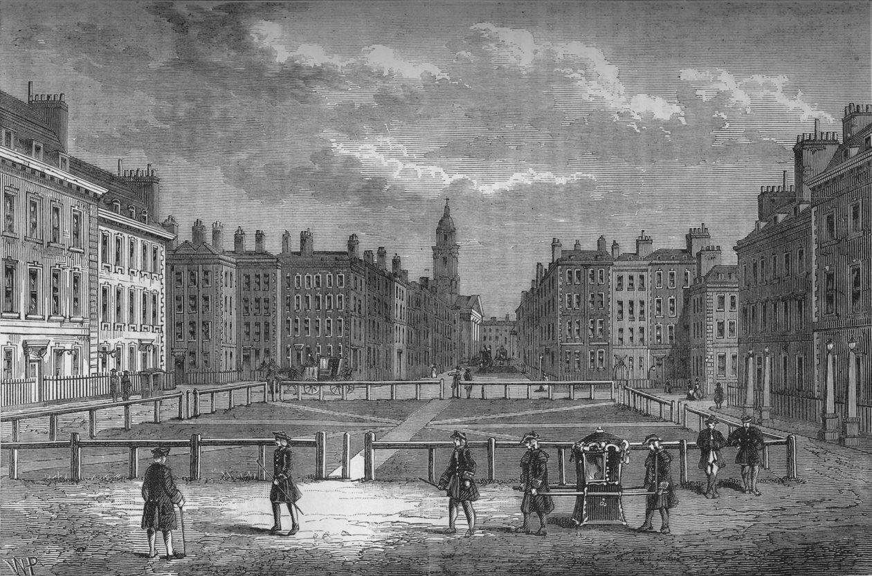 Hanover Square, Westminster, Londyn, w 1750 r., ok. 1800 r., 1878 r. autorstwa Unbekannt