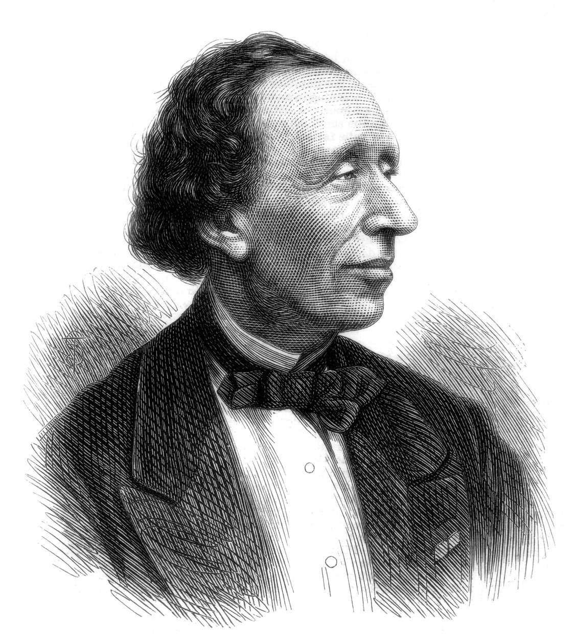 Hans Christian Andersen, duński poeta i autor baśni, 1875 autorstwa Unbekannt