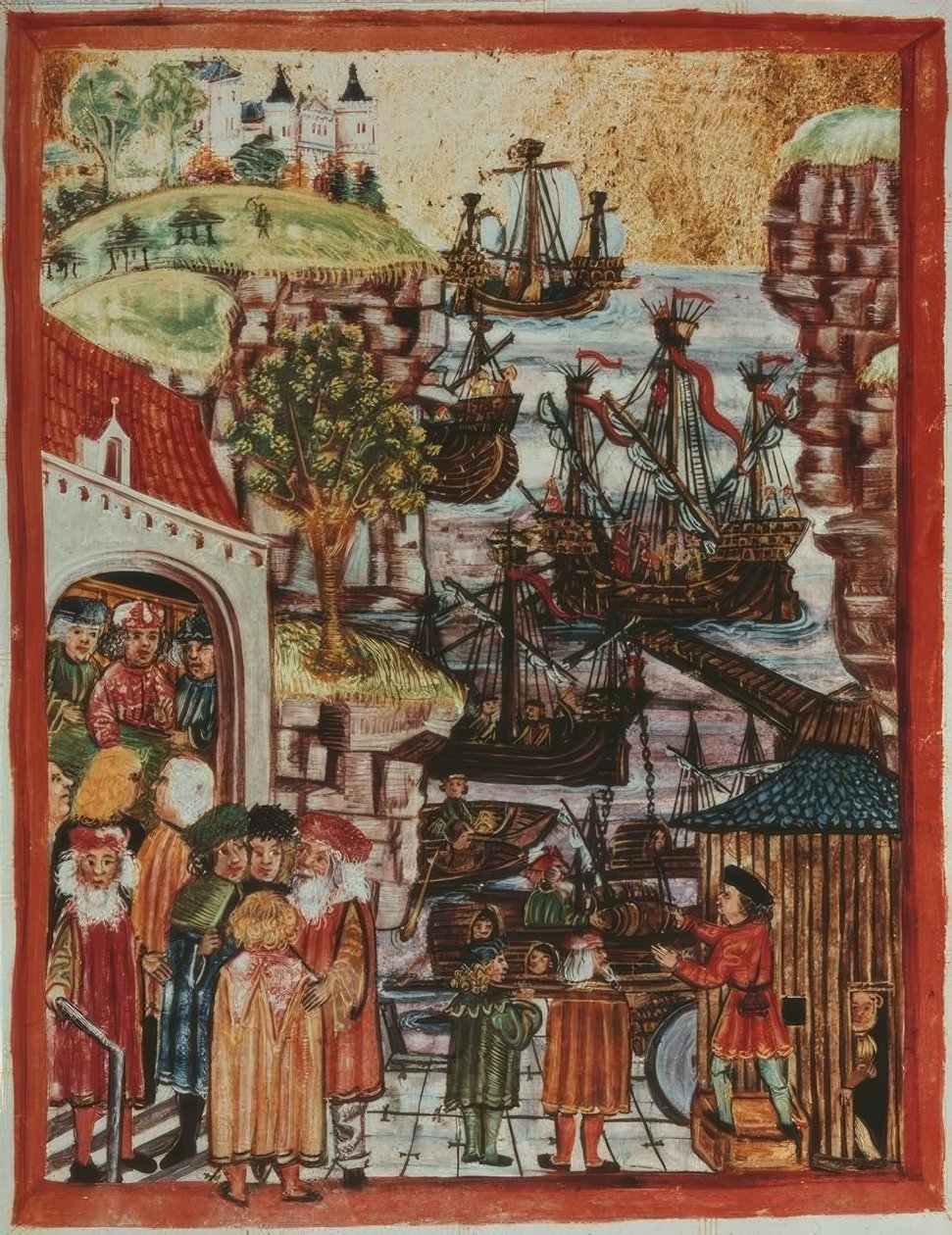 Okręty hanzyjskie 1497 / iluminator książkowy. autorstwa Unbekannt