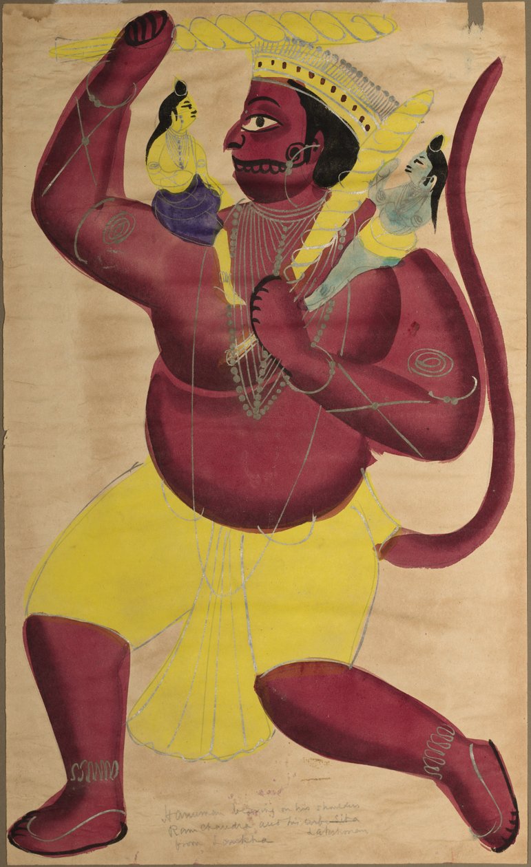 Hanuman, ok. 1880. autorstwa Unbekannt