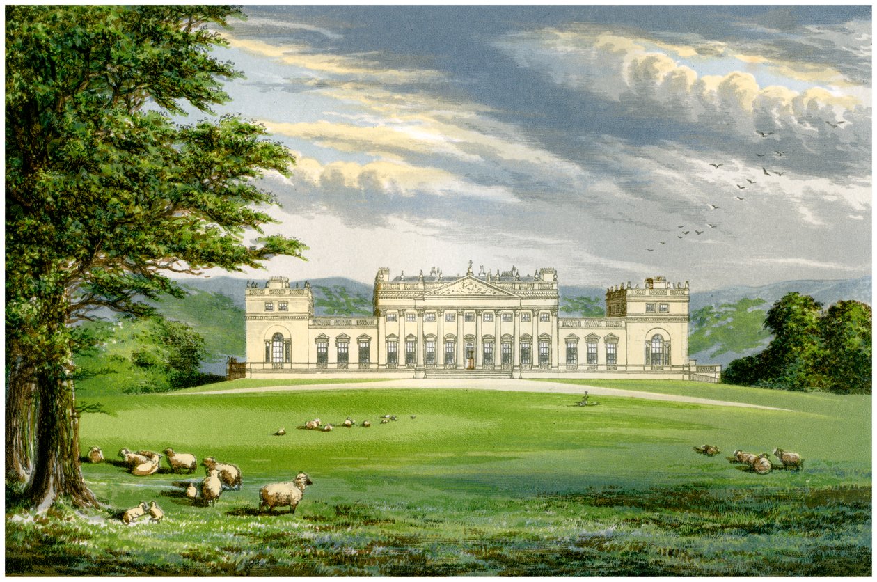Harewood House, Yorkshire, dom hrabiego Harewood, c1880 autorstwa Unbekannt