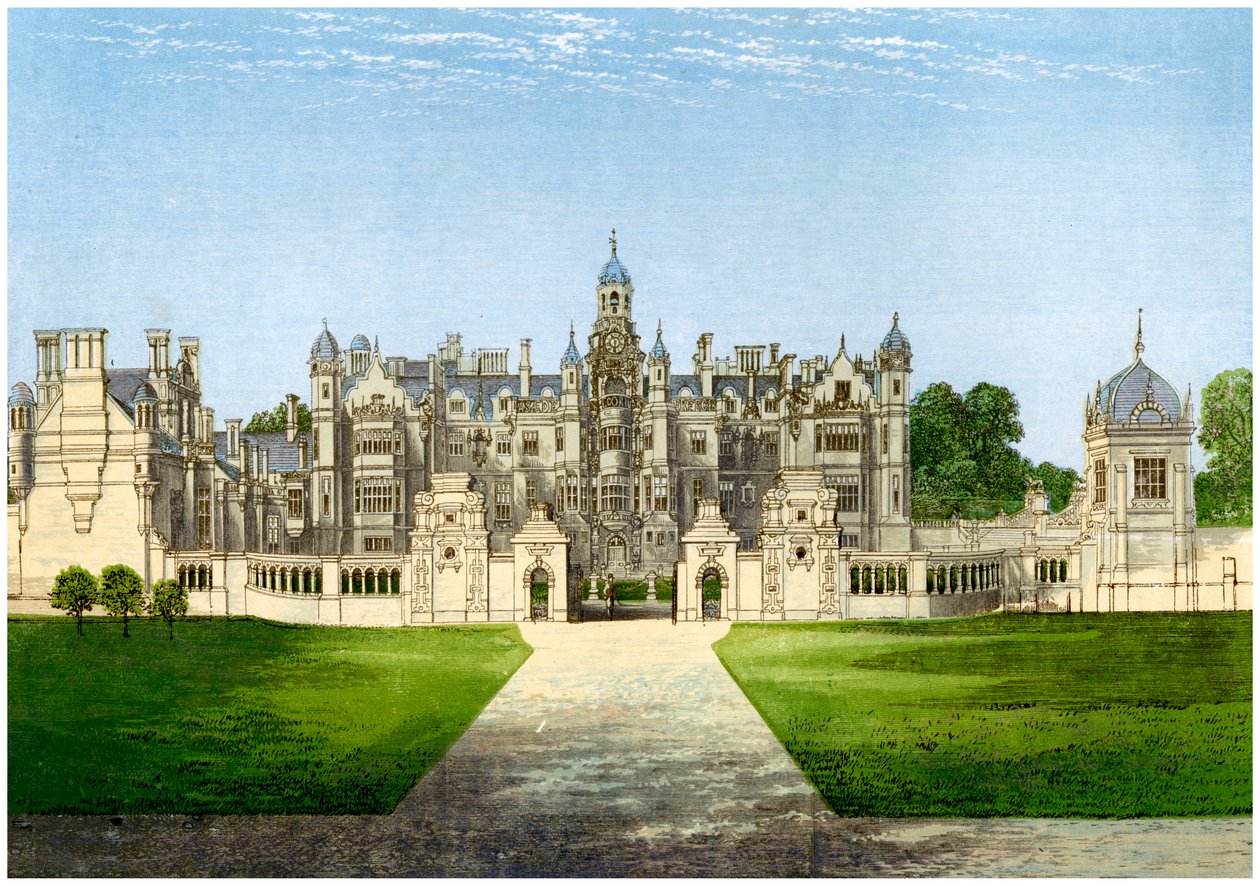 Harlaxton Manor, Lincolnshire, dom rodziny Gregory, ok. 1880 autorstwa Unbekannt