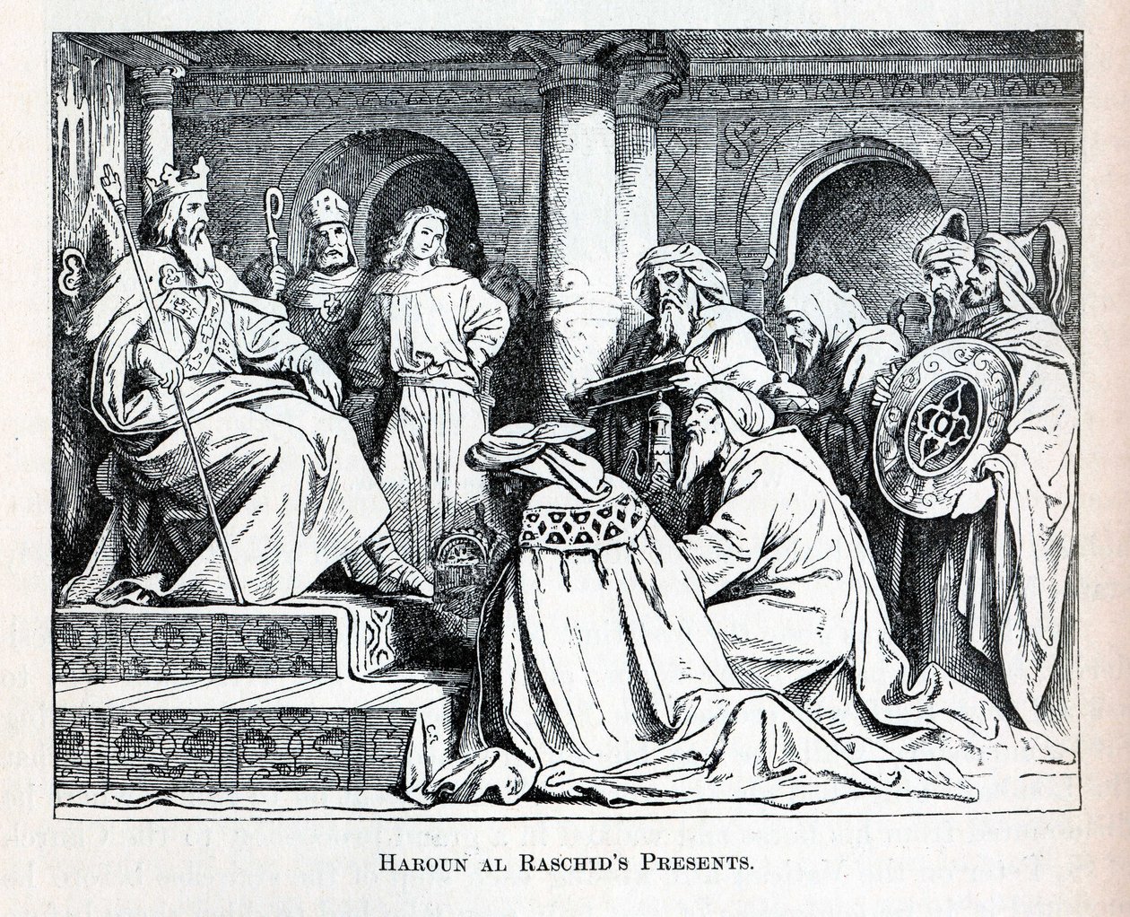 Prezenty Haroun al Raschids, 1882 r autorstwa Unbekannt