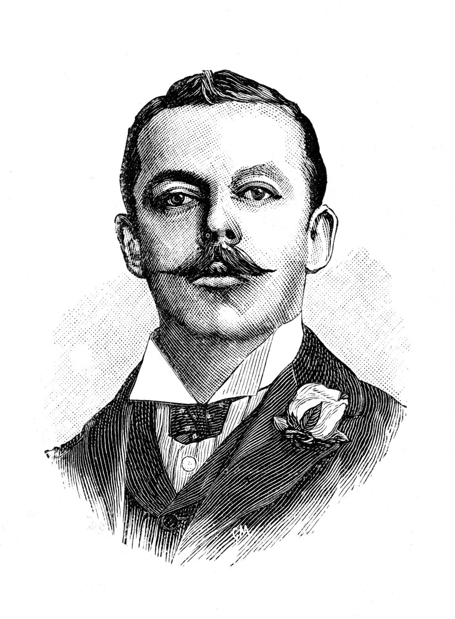 Harry John Lawson, angielski wynalazca roweru bezpieczeństwa, XIX wiek autorstwa Unbekannt